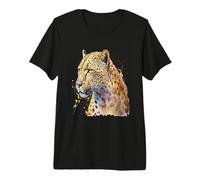 Bellissimo Ritratto Leopardo Acquerello Maglietta Premium