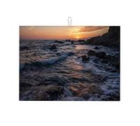 Bellissimo scolapiatti con vista mare e cielo per il bancone della cucina, XL, in microfibra, ultra assorbente, piccolo, 16 x 18 pollici