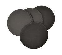 Bellissimo set di 4 sottobicchieri in ardesia con piedini in gomma, diametro ca. 10 cm