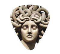 Bellissimo set di plettri stampati Medusa, 12 pezzi, sottili, medi e spessi, adatti per chitarra, basso, chitarra elettrica e ukulele