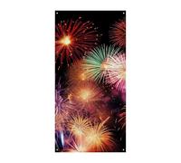 Bellissimo striscione per porta di fuochi d'artificio cartello di benvenuto banner per feste decorazioni per feste di compleanno banner per celebrazioni festive 178 x 89 cm