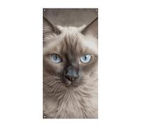 Bellissimo striscione per porta di gatto siamese, 90 x 180 cm, striscioni per feste, cartello di benvenuto stagionale, decorazione verticale per porta, portico, ingresso, giardino, decorazione