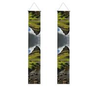 Bellissimo striscione per portico con stampa islandese, striscione per esterni, decorazioni del Ringraziamento, per tutte le celebrazioni