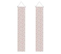 Bellissimo striscione vintage con stampa di fiori rosa, decorazione per portico, decorazione per feste e lauree