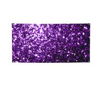 Bellissimo striscione viola glitterato per feste, cartello di compleanno a tema Capodanno, decorazioni per feste di Natale.