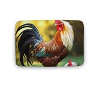 Bellissimo tappetino da bagno antiscivolo assorbente con gallina, resistente allo sporco, resistente, lavabile, per la decorazione della casa, 50 x 80 cm