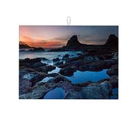 Bellissimo tappetino per asciugare i piatti con vista sul mare e cielo, decorazione da cucina, grande 18 x 24 pollici