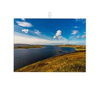 Bellissimo tappetino per asciugare i piatti con vista sul mare e cielo, grande, antiscivolo, piccolo, 16 x 18 pollici