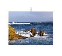 Bellissimo tappetino per asciugare i piatti con vista sul mare e cielo, piccolo, EasySmall, 16 x 18 pollici