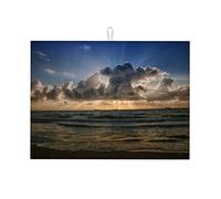 Bellissimo tappetino per asciugare i piatti con vista sul mare e cielo, piccolo tappetino per asciugare i piatti, divertente cucina, piccolo 16 x 18 pollici