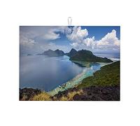 Bellissimo tappetino per asciugare i piatti con vista sul mare e sul cielo, in silicone, per piano di lavoro, grande 18 x 24 pollici