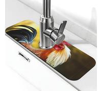 Bellissimo tappetino per rubinetto a forma di gallina per lavello da cucina, aggiornamento premium 2025: diatomite super assorbente ad asciugatura rapida rubinetto ventosa lavabile lavello da cucina