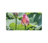 Bellissimo tappetino per tastiera con fiori di loto, grande tappetino per mouse da gioco, tappetino antiscivolo per scrivania, lavoro e casa, 30 x 60 cm