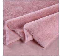 Bellissimo tessuto in pelliccia sintetica a pelo corto 160x50 cm tinta unita for abbigliamento, arte del cucito, artigianato, decorazioni, coperte, tappeti, giocattoli, cuscini(Pink2)