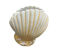 Bellissimo vaso in resina a forma di conchiglie marine, per piccole piante, funziona anche come portapenne o pezzo decorativo per vasi decorativi da tavolo da studio