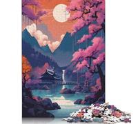 Bellissimo villaggio giapponese per adulti, giocattolo educativo, gioco di puzzle per adulti, giochi di puzzle per donne e uomini, 1500 pezzi (85x57 cm)