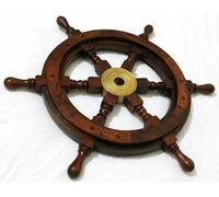 Bellissimo volante in legno da nave da 24" pollici decorazione da parete naut...