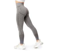 Bellivalini Leggins Sportivi Donna Push up Scrunch Lifting Vita Alta Fitness Gym BLV50-254 (Grafite Melange, XL)