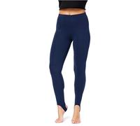Bellivalini Leggins Termici da Donna Foderati con Staffa Calze Invernali Caldo Après Ski in BLV50-321 (Blu Marino, XXL)