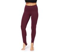 Bellivalini Leggins Termici da Donna Foderati con Staffa Calze Invernali Caldo Après Ski in BLV50-321 (Borgogna, L)