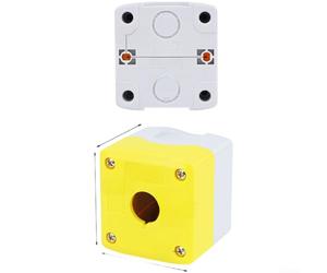 Bellmei - Scatola di controllo industriale con interruttore a pulsante IP65, realizzata in materiale composito ABS+PC per una lunga durata e protezione dall'umidità (1 foro)