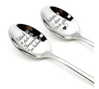 Bello che ti dà regali, regalo di Natale per lui, 2 cucchiaini da caffè con incisione, regalo di Natale personalizzato, regalo di compleanno per fidanzata, mamma, nonna, insegnante, colleghi