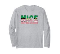 Bello Fino a Quando la Politica Non è coinvolta Divertente Cane Natale Babbo Natale Maglia a Manica