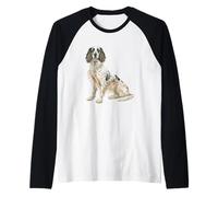 Bello, Illustrazione, di, Inglese, Setter, Cane Maglia con Maniche Raglan