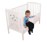Bello24 - Letto per bambini Letto per bambini e divano per bambini in legno massiccio regolabile in altezza 3 volte con tre doghe rimovibili, incluso materasso e kit di conversione 60 x 120 cm