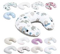 Bellochi Ciambellone Allattamento Ciambella Neonato Allattamento con Fodera - Cuscino per Allattamento di Cotone - 40 x 60 cm - Safari