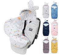 Bellochi Coperta Ovetto Neonato - Sacco Neonato Invernale e Estivo - Universale per Ovetto Passeggino Buggy o Seggiolino Auto per Maxi-Cosi Römer o Cybex (Apanatschi Grey)