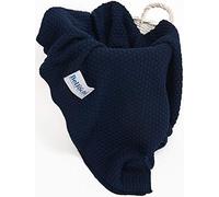 Bellochi Premium Copertina per Neonato - 100% Bamboo - Coperta Estiva Neonato Morbida per una Ragazza o un Ragazzo - Comodo Arioso Fatto a Mano - 100x80 cm - Blue Marino