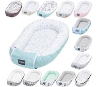 Bellochi Riduttore Lettino per Neonato, Riduttore per Culla - Antisoffoco, 100% Cotone - Cuscino Riduttore, Cocoon a Baby, Baby Nest - 90 x 60 cm - Fresh