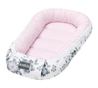 Bellochi Riduttore Lettino per Neonato, Riduttore per Culla - Antisoffoco, 100% Cotone - Cuscino Riduttore, Cocoon a Baby, Baby Nest - 90 x 60 cm - Pink Berry