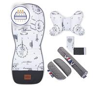 Bellochi Riduttore Passeggino Universale Materassino Passeggino Estivo - Copriseduta Passeggino Estivo Universale e Arioso con Cuscino Antishock - Cotone e Velluto - Bambi Baby