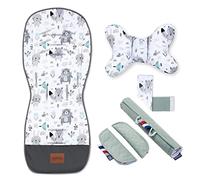 Bellochi Riduttore Passeggino Universale Materassino Passeggino Estivo - Copriseduta Passeggino Estivo Universale e Arioso con Cuscino Antishock - Cotone e Velluto - Animaland