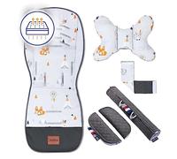 Bellochi Riduttore Passeggino Universale Materassino Passeggino Estivo - Copriseduta Passeggino Estivo Universale e Arioso con Cuscino Antishock - Cotone e Velluto (Apantaschi)