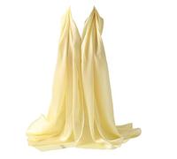 Bellonesc Sciarpa di Seta 100% Seta Lunga Leggera Protezione Solare Scialli per le Donne, Giallo chiaro, 71' x 35' (Appro)