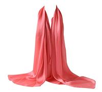 Bellonesc Sciarpa di Seta 100% Seta Lunga Leggera Protezione Solare Scialli per le Donne, Rosso anguria, taglia unica