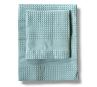 Bellora Set Asciugamano Viso e Ospite 1+1 in nido d'ape 100% Cotone con balza (Thea)