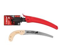 Bellota 450MC11 - Sega da potatura Leone con lama curva da 11", seghettata giapponese e manico in legno curvo. Custodia inclusa