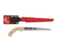 Bellota 45MR12, Sega da potatura ghepardo con lama dritta da 12", seghettata giapponese e manico dritto in legno, custodia inclusa