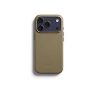 Bellroy Phone Case, compatibile con iPhone 17 Pro - Khaki | Custodia sottile in pelle per iPhone 17 Pro con morbida fodera in microfibra e pieno accesso a tasti e porte