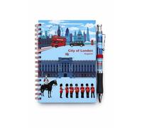 Bells Box A6 London Notebook and Matching Pen - England Souvenir Notepad - Union Jack British Gift Note book