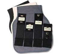 Belly Belt - Fascia allarga pantaloni Donna, colori: Jeans, Bianco e Nero, (pacco da 3)