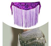 Belly Dance Hip Scarf Fleso Shiny Wrave per la rievocazione della festa