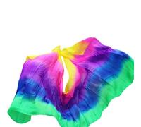 Belly Dance Scarf Veils， Sciarpa con velo in seta e scialle di danza del ventre Multicolore 250-400x114 cm 90x200(U Real Silk Veils,250x114cm)