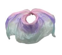 Belly Dance Scarf Veils， Sciarpa di seta danza del ventre multicolore varie dimensioni(K Real Silk Veils,270x114cm)