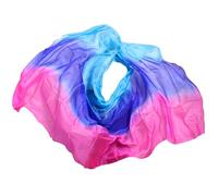 Belly Dance Scarf Veils， Sciarpa di seta danza del ventre multicolore varie dimensioni(M Real Silk Veils,250x114cm)