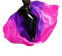 Belly Dance Scarf Veils， Sciarpa di seta danza del ventre multicolore varie dimensioni(O Real Silk Veils,270x114cm)